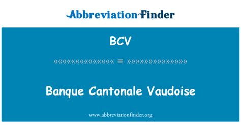 BCV 定义: 银行作品 Vaudoise - Banque Cantonale Vaudoise