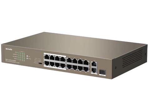 Tenda TEF1118P 16 150W 16FE 2GE 1SFP Desktop Switch With 16 Port PoE