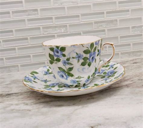 Vintage Hammersley Blue Rose Tea Cup Hammersley Chintz Etsy Rose