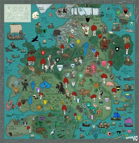 The North Game Of Thrones Map A Song Of Ice And Fire Westeros Map