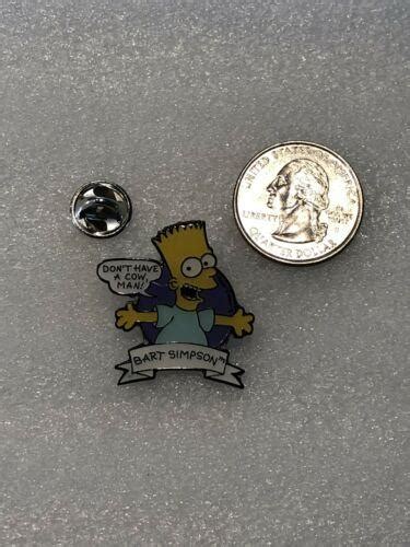 The Simpsons Bart Simpson Dont Have A Cow Man Lapel Pin Free Ship In Usa 3844206658