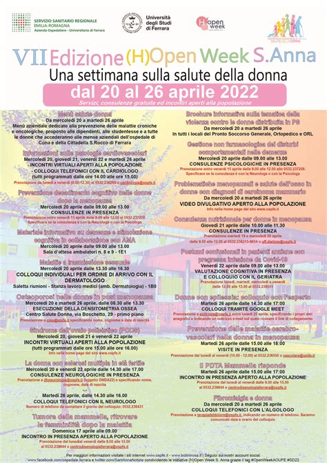 Fondazione Onda H Open Week Sulla Salute Della Donna Da Ieri Fino Al