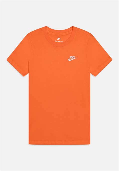 Nike Sportswear Tee Futura Unisex T Shirt Basic Safety Orange White