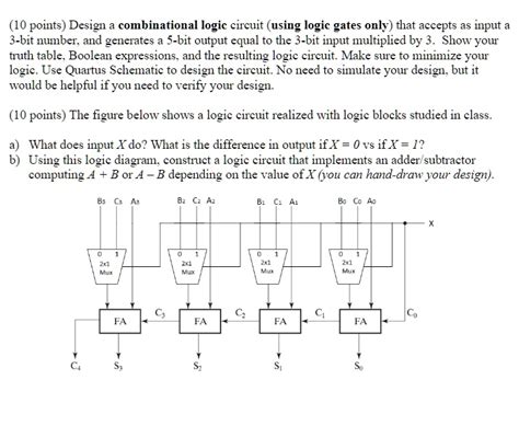 SOLVED 10 Points Design A Combinational Logic Circuit Using Logic