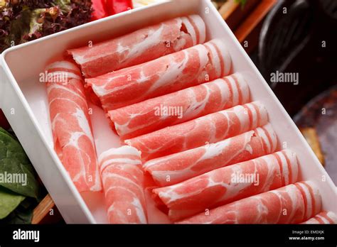Fresh Mutton For Hot Pot Chinese Food Stock Photo Alamy