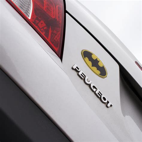 Batman Logo Car Decal DC Comics Domed Black Yellow Chrome Finish ...