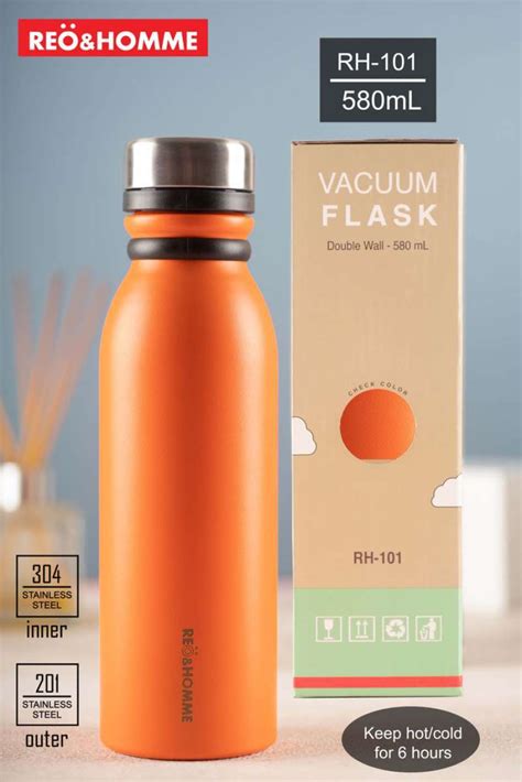 Promo Reo Homme Termos Stainless Full Color Hot Cold Ml Tumbler Rh Orange Diskon