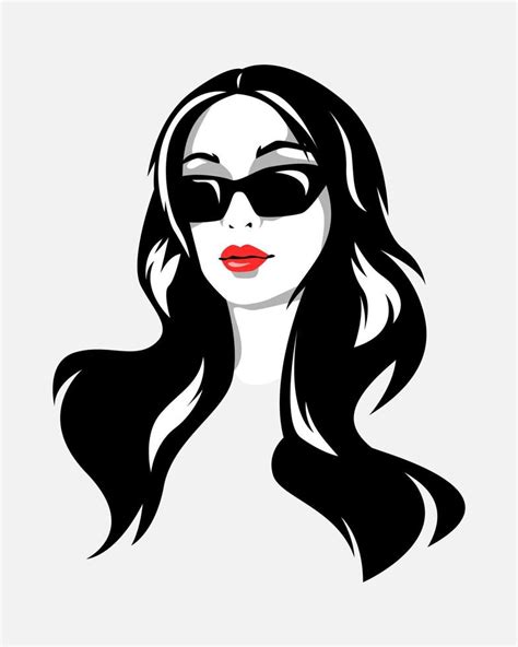 Portrait Of A Beauty Woman With Long Wavy Hair And Wear Sunglasses