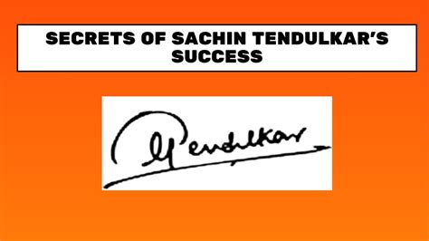 Secrets of Sachin Tendulkar's Success from Signature - YouTube