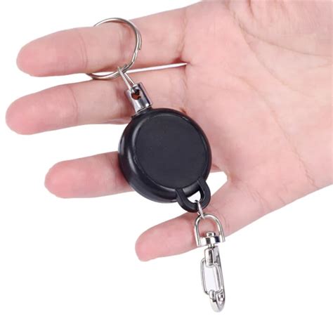 60cm Retractable Keychain Badge Reel Retractable Recoil Ski Pass ID