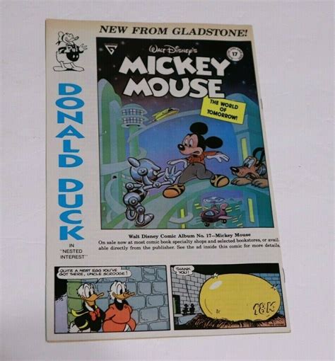 Walt Disney S Mickey And Donald Comic Book Gladstone Comic