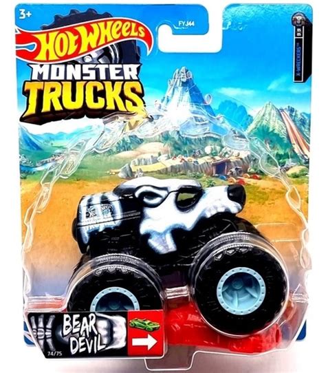 BEAR DEVIL Hot Wheels Auta 1 64 Niedźwiedź Truck Monster Trucks 0887961705393 Cena Opinie