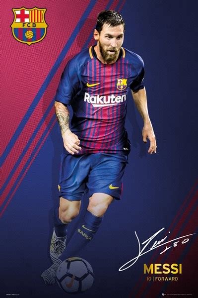 FC Barcelona Messi 17 18 Póster Lámina Compra en Posters es