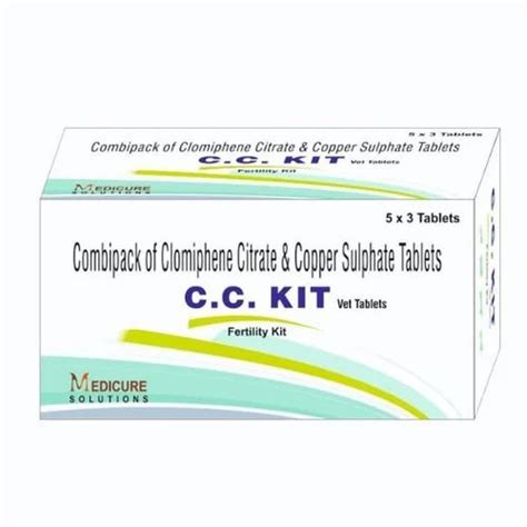 Combipack Clomiphene Copper Sulphate Tablet Packaging Size 5 3