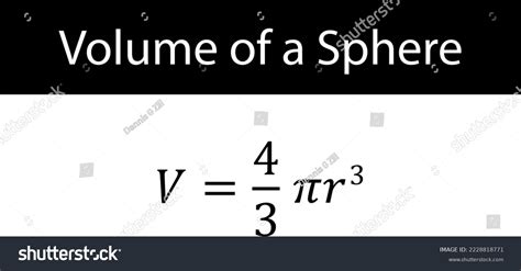 Volume Sphere Equation Formula Mathematic Equation Stock Vector (Royalty Free) 2228818771 ...