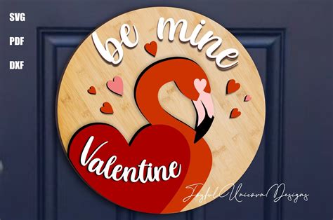 Be Mine Valentine Door Hanger Svg Graphic By Joyfulunicorn · Creative