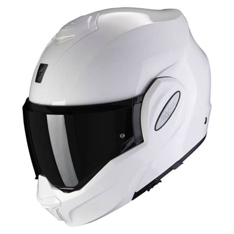 Casco Modulare Scorpion Exo Tech Evo Solid Bianco Lucido