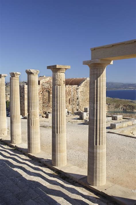 Lindos acropolis stock photo. Image of ruin, greek, acropolis - 19572824