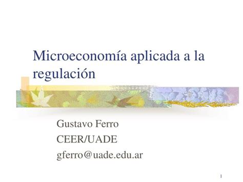 Ppt Microeconom A Aplicada A La Regulaci N Powerpoint Presentation