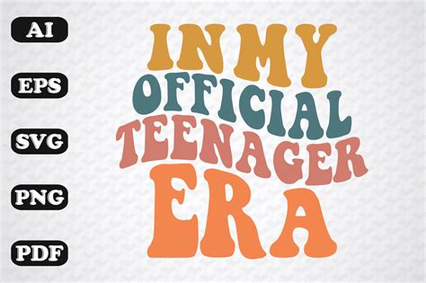 In My Official Teenager Era Wavy Svg Graphic By Sujon1638 · Creative