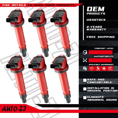 6X Ignition Coil OEM For Toyota Camry Tacoma Tundra 4Runner UF495 90919