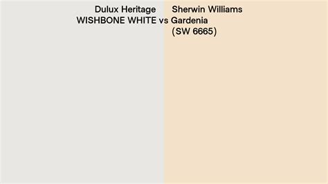 Dulux Heritage WISHBONE WHITE Vs Sherwin Williams Gardenia SW 6665