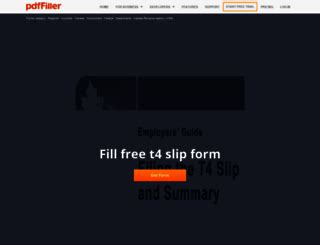 Access Fillable T4 Summary Form Pdffiller PdfFiller On Line PDF