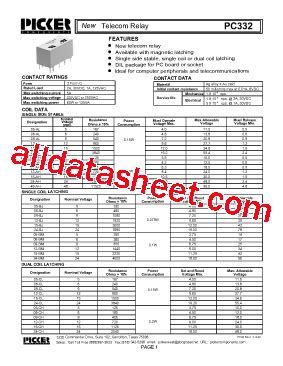 PC332 Datasheet(PDF) - Picker Components