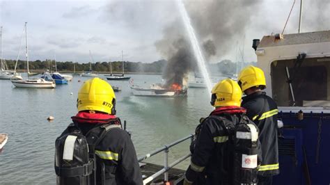 Firefighters Tackle Blaze On Yacht Itv News Meridian