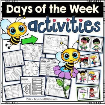 ESL Days Of The Week Activities By ESL Classroom TpT