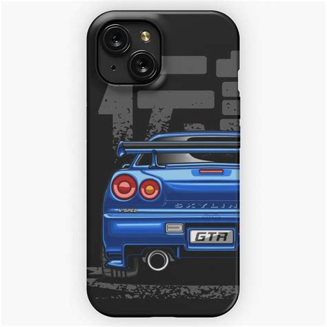 Monster Skyline Gtr R34 Paradise Blue IPhone 15 Slim Phone Case Cover