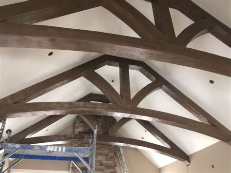 vaulted ceiling with beams #ceiling #ceilingdesign | Cathedral ceiling