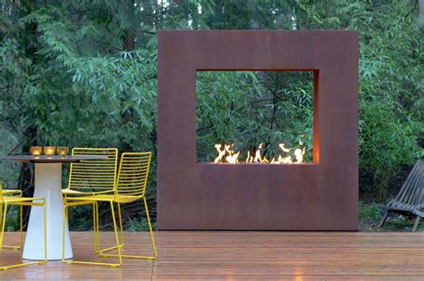 Outdoor Fireplace Modern Living In The Forest Uk