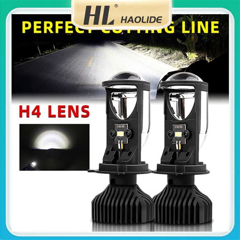 H Led Hi Lo Beam Mini Proyector Lente Faro Para Coche Motocicleta H