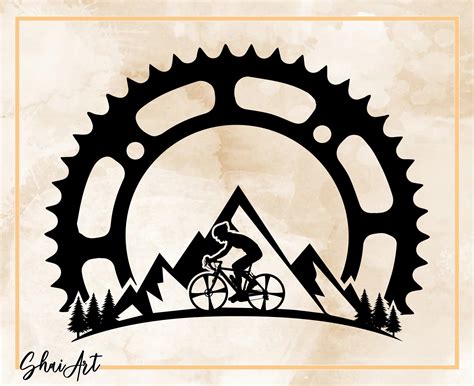 MTB Biker Mountain In Half Spraket Svg File Mtb Svg Bike Svg Svg