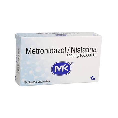 Metronidazol Nistatina 500mg 100 000Ui x 10 Óvulos MK Farmatina