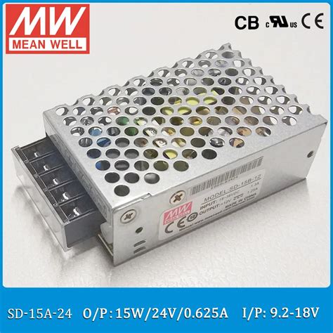 Original Mean Well Sd 15a 24 Dcdc Single Output 15w 0625a 24v Input 92~18vdc Enclosed Type