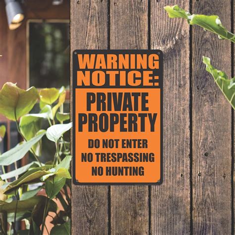 Personalized No Trespassing Metal Signs Custom Durable Property Signs