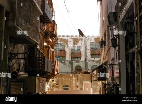 Old Historical City In Balad Jeddah Unesco World Heritage Site Stock