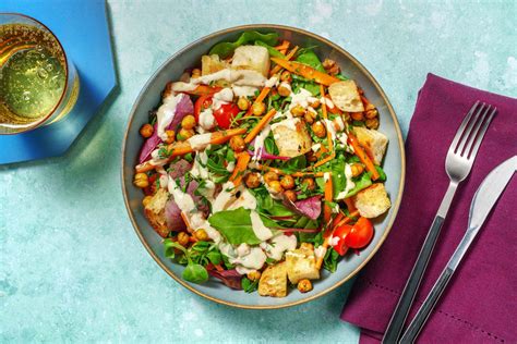 Salade De Pois Chiches R Tis Et De Poitrines De Poulet Recette Hellofresh