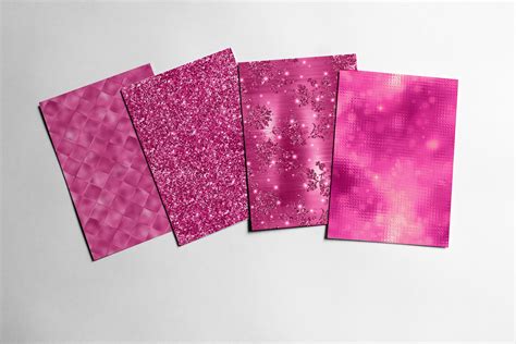 Luxury Hot Pink Digital Paper Glam Glitter Sequin Textures Bright Pink