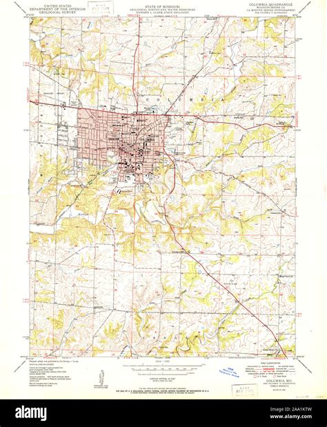1950 columbia map hi-res stock photography and images - Alamy