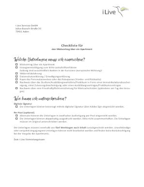 Fillable Online Checkliste Fr Main Atrium Frankfurt Offenbach Fax