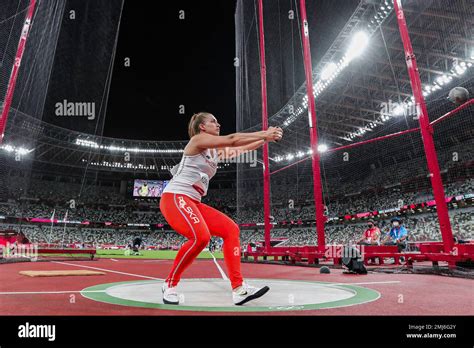 Malwina Kopron (POL) bronze medalist in the Women's hammer throw at the 2020 (2021) Olympic ...