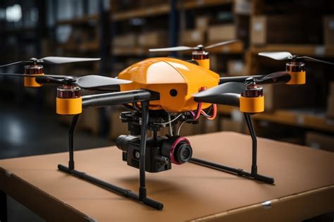 Entrega automatizada en drones de alta tecnología de la ciudad que