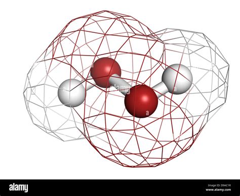 Wasserstoffperoxid H2O2 Molekül chemische Struktur HOOH ist ein