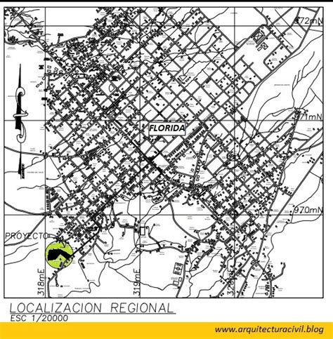 Plano De Ubicación Y Localización De Una Casa Arquitectura Civil