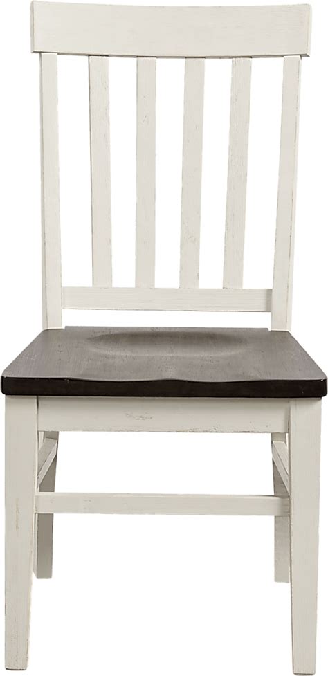 Keston White Colorswhite Oak Brown Side Chair Rooms To Go