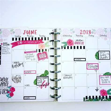 Happy Planner Weekly Layout Happy Planner Monthly Spread Layout