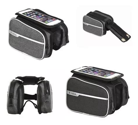 Bolso Alforja Doble Bolsillo Porta Celular P Ca O Bicicleta Cuotas